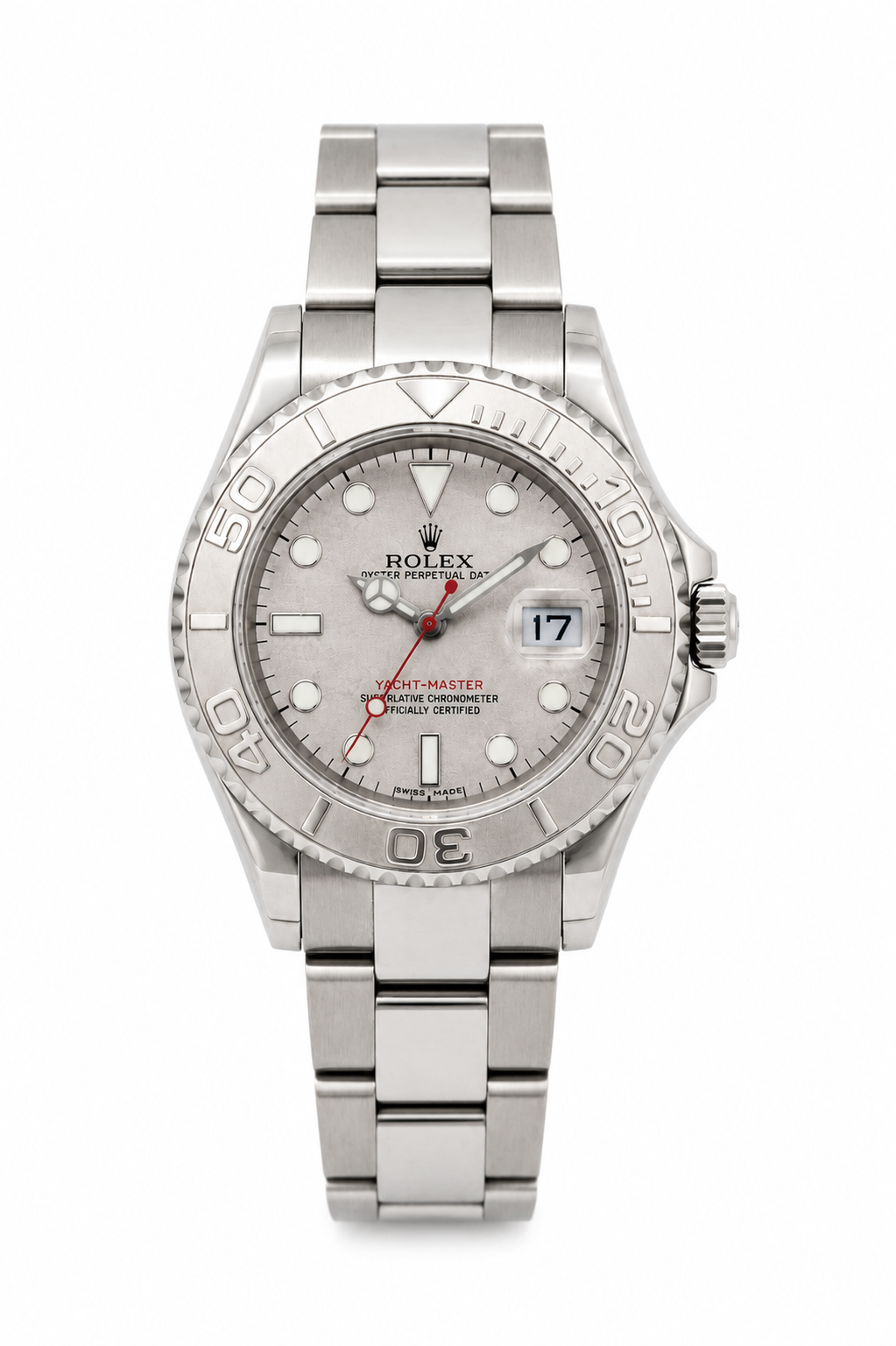 Rolex Yacht-Master 40mm Platinum Dial and Bezel Oyster Bracelet 16622