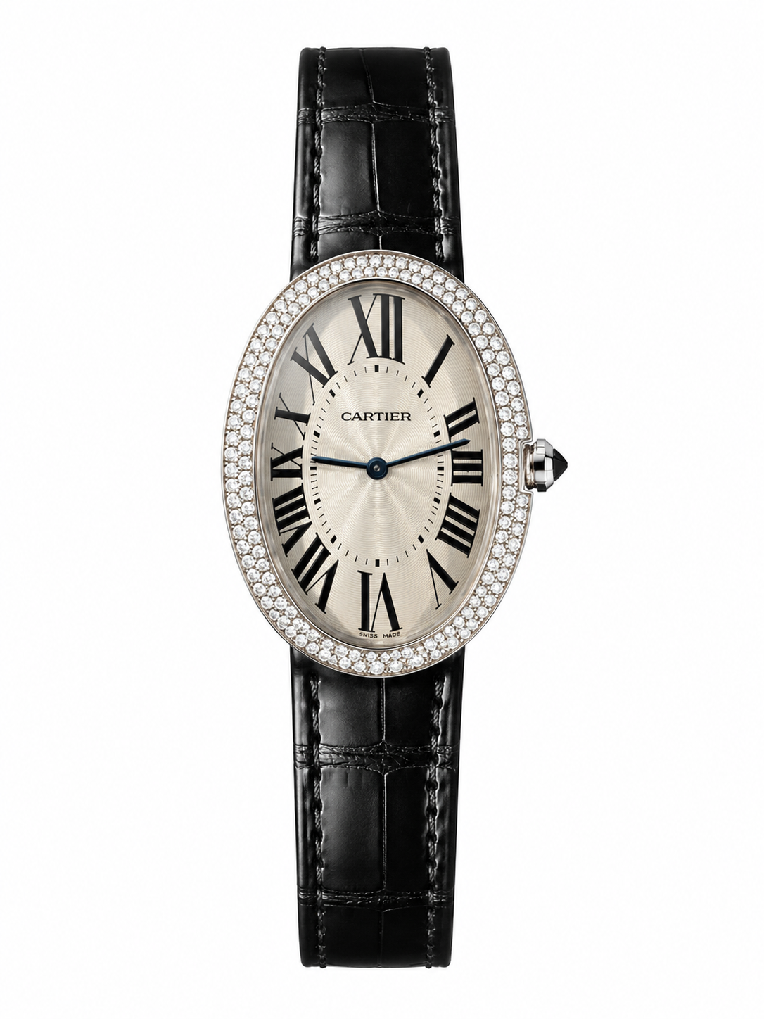 Cartier Baignoire 18K White Gold Diamond Bezel WB520009