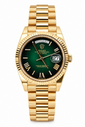 Rolex Day-Date 40mm 18K Yellow Gold Green Ombré Dial 228238