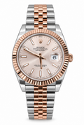 Rolex Datejust 41mm Sundust Dial Two-Tone Rose Gold Jubilee Bracelet 126331