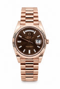 Rolex Day-Date 40mm Chocolate Diamond Dial Rose Gold 228235
